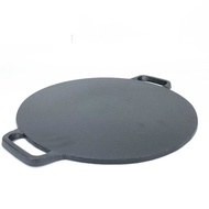 Non-Coated Cast Iron Pancake Pan with Double Handles, Cast Iron Pancake Maker, Cast Iron Fruit Gridd