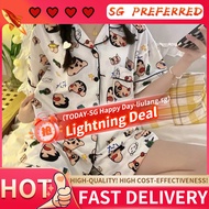 9 Designs Crayon Shin-chan Theme Pyjamas Women Short Sleeves Sleepwear Woman Shorts Baju Tidur Wanit