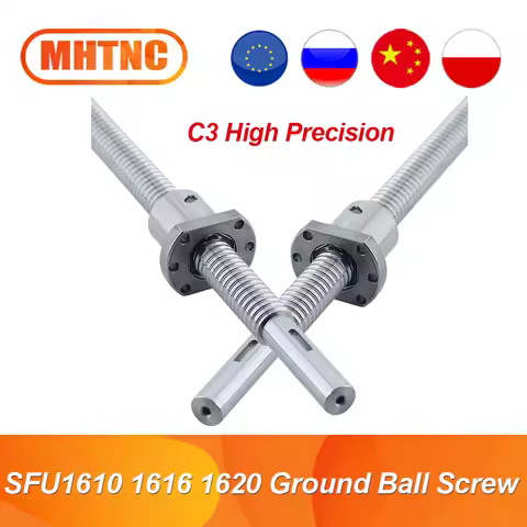 New SFU / SSR / SCR1610 1616 1620 300mm-1000mm C3 Level Ground Ball Screw （0.001mm/300mm）High Precis