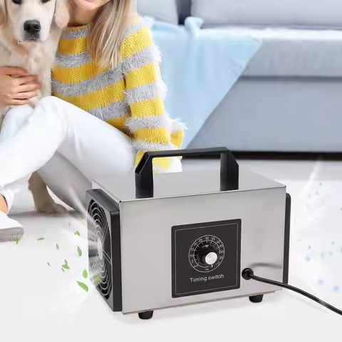10g/h Ozone Generator Odor Removal Air Purifier, 120W 110V Ozone Odor Eliminator O3 Ozonizador w/0-6