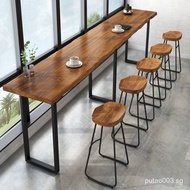((Simple Installation) Solid Wood Bar Table/Bar Chair/Bar Table Chair/High Table/Narrow Table/Wooden