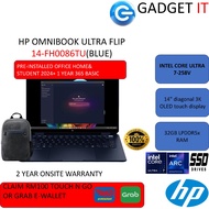 HP OMNIBOOK ULTRA FLIP 14-FH0034TU/FH0086TU(CU7-258V,32GB,1TB SSD,14"2.8K OLED 120Hz,ARC GRAPHICS,WI