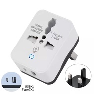 UK Plug Adapter with Dual USB 5V 2A Multifunction 10A Universal To EU US UK AU Conversion Plug White