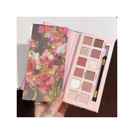 12 Colors Begonia Flower Oil Painting Style Pink Brown Eyeshadow Palette Matte Pearlescent Fine Flas