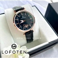 Lofoten | F2318L RG-4 Sapphire Glass Women Watch with Black Dial Black Genuine Leather Strap Officia