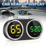 HUD Speedometer Digital Clock with GPS KM/H MPH Units 7-Color Backlight for Cars