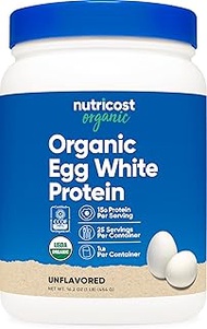 Nutricost Organic Egg White Protein Powder (1LB) 25 Servings Per Container - GMO-Free, Gluten-Free