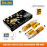 Ohlins Rear Shock Gas Absorber 320MM  For Nmax v2/Aerox  with Bolts and Sticker made in Thail (2pcs)