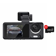 กล้อง 3 Dash Cam Car Camera กล้องติดรถยนต์ กล้องหน้ารถ กล้องติดหน้ารถ กล้องติดรถ กลางคืนชัดสุดๆ กล้องติดรถยนต์ หน้าหลัง FULL HD 1080P WIFI