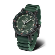 Vostok Europe Nuclear Submarine Green Silicone &amp; Leather Strap Men Watch NH35-571F608-SL