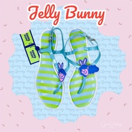 Jelly Bunny [แท้💯] รองเท้าแตะส้นแบน รัดข้อ ลายทาง