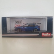 Hobby Japan Honda Civic FL1 LX 1/64 (Premium, Crystal, Blue, M, Biru, 50th, Anniversary, Run, Foreve