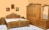 Kamar set tempat tidur almari jati tempat rias cermin furniture mebel