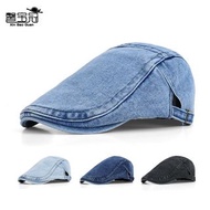 水洗牛仔前進帽夏季季Sun Protection款Sun Hat子女士時尚休閒畫家帽日系鴨舌貝雷帽