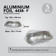 5 PCS ALUMINIUM FOIL TRAY WITH LID 4438-P(SQUARE)