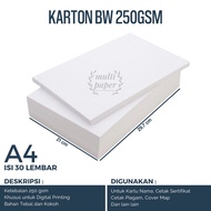 BW A4 250gsm paper, 30 sheets BW 250gsm A4 Paper/