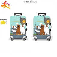 Elastic Travel Luggage Bag Protector Cover- We Bare Bears Best Friends "Fit 18-32"luggage
