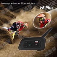 V6plus Intercom Motorcycle Bluetooth Helmet Intercom for Moto Riders Talking System Interphone Heads
