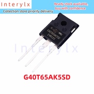 2Pcs/5pcs Brand New G40T65AK5SD G40T65AK5 40T65 In-Line TO-247 40A650V Commonly Used IGBT Field Effe