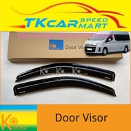 [READY STOCK] TOYOTA HIACE ALL NEW SLWB [H300] 2024 ( KURUMA ) 10 CM WIDTH 2 DOOR ARCYLIC DOOR VISOR