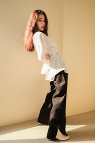 TheBlancPale - Miley Pants - กางเกงขายาวลินินชายผูกโบว์