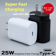 Samsung 25W A55 A16 Super Fast Charger with 1M/1.8M USB C 3A Cable  Samsung 25W A55 A16 Pengecas Sup