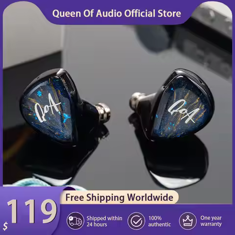 QoA Cloud Scape In Ear Earphone 1 Dynamic + 1 Planar Headphone With 3.5mm 4.4mm Plug Earbuds HiFi Wi