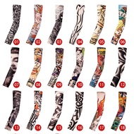 Tattoo Sleeve Men Flower Arm Sun Protection Sleeve Sleeve Tattoo Ice Hand Sleeve Summer Cycling Arm 