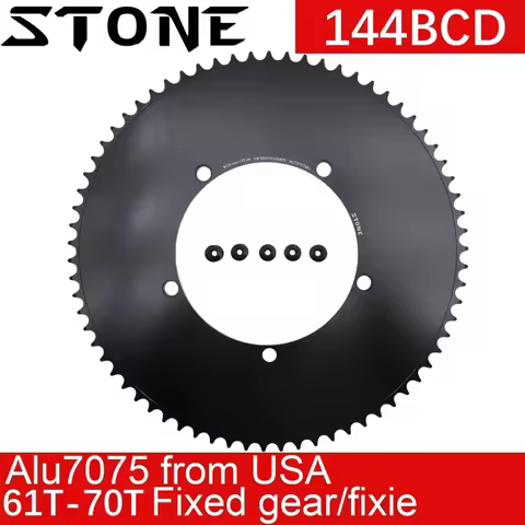 Stone 144 BCD Round Chainring for Fixie Fixed Gear Track Bike 42t to 70t 48 50 52 54 55 56 57 58 59 