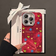 Red Blue Flower Suitable for Apple 16promax 15 16 14promax 13promax 12promax 11 12 13 14plus All-Inc