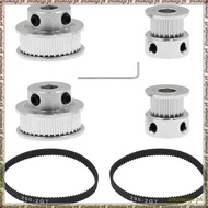 [S D K G] 2 Sets GT2 Timing Belt Idler Pulley Aluminum Synchronous Wheel Kit for 3D Printer CNC Mech