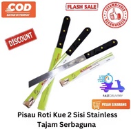 [BISA COD] PROMO Pisau Roti Kue 2 Sisi Stainless Tajam Serbaguna Pisau Potong Pisau Kue Pisau Panjan