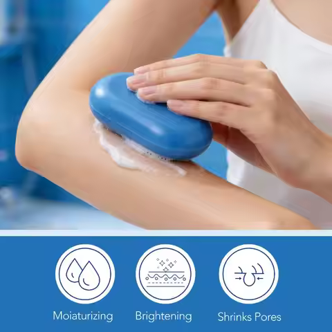 New Blue Soap Gentle Deep Cleansing Face & Body Soap Bar Natural Long-lasting Fresh Scent Daily Bath