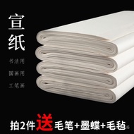 Anhui Xuan Paper Semi-Mature Raw Xuan Paper Traditional Chinese Painting Calligraphy Cooked Xuan Paper Beginner Calligra