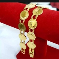 24k gold Plated Coin Bracelet