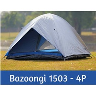 Bazoongi 1503 Dome Tent 4 Person Camping Tent / Khemah 4 orang