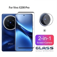 2 In 1 Vivo X200 Pro 4G 5G Tempered Glass Full Cover Screen Protector Glass Film Camera Lens Film Pr
