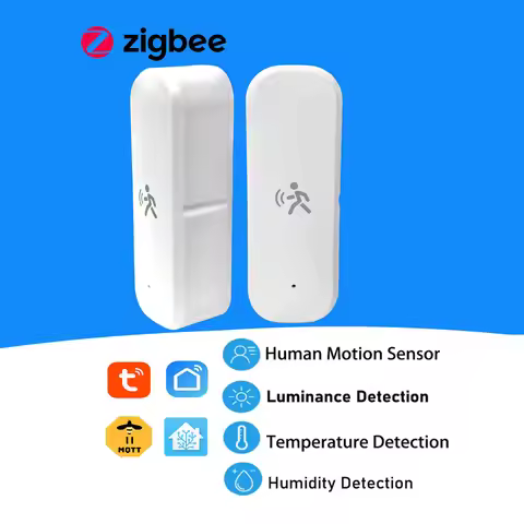 Tuya ZigBee 3.0 Human Motion Sensor 10G Mmwave Radar Temperature Humidity Sensor Security Burglar Wo