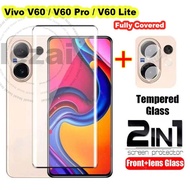 2in1 Screen Protector Vivo V60 V 60 5G V50 Pro Lite 2025 Tempered Glass Full Camera Lens Protector C