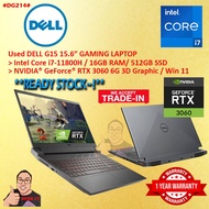 #DG214 USED DELL G15 Gaming Laptop Intel Core i7-11800H 16GB 512GB SSD Nvidia RTX3060 RTX 3060 6G 15