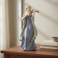 [ootkoqyjt] Ceramic Lady Figurine European   Ceramic Woman Statue Gift Idea Woman Figurine for Livin