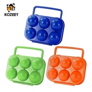 KOZEEY Camping Egg Holder Portable Egg Carrier Picnic Eggs Container 6 Grid Eggs