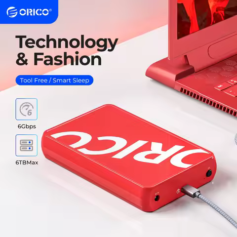 ORICO 3.5" HDD Case 6Gbps USB 3.1 Type-C To SATA 3.0 HDD Enclosure UASP Protocol Auto-Sleep Mode Sup