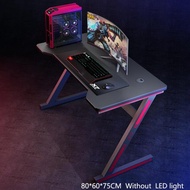 โต๊ะเล่นเกมเดสก์ท็อปโต๊ะคอมพิวเตอร์โต๊ะเกมโต๊ะเล่นเกมและเก้าอี้รวมกันชุดโต๊ะโต๊ะคอมพิวเตอร์สีดำไฟ LE