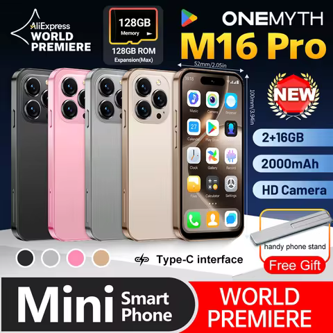 ONEMYTH M16Pro: Ultra-Compact 4.0" Android Smartphone | Handy Mini Mobile Phone | Android 10 | 2000m