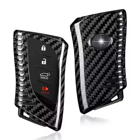 Key Shell for LEXUS, Carbon Fiber Key Fob Cover Protector for Lexus GX460 LC500 LS500 RZ450 RX350 ES