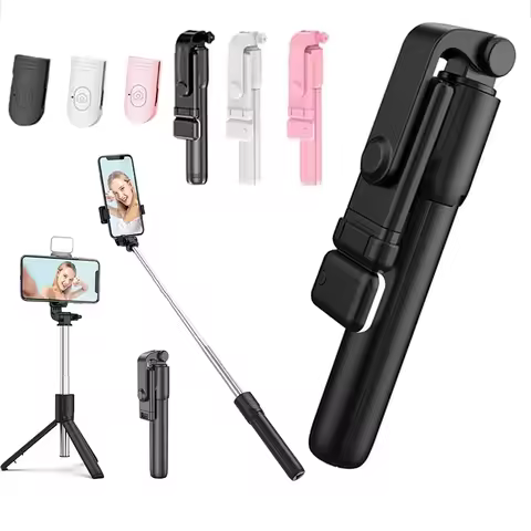 Multifunctional Foldable Selfie Stick Portable Mini Tripod 360° Rotation Selfie Stick With Detachabl
