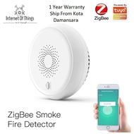 Tuya Zigbee Smart Smoke Detector Sensor Security Alarm System Smart Life/Tuya App Smoke Alarm Fire A