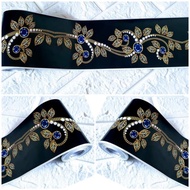 Wall border lis border sticker leaf gold
