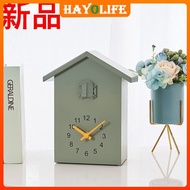 [HAYOLIFE]New Arrival Nordic Style Wall Clock Cuckoo out Window Timing Wall Clock Bird Hourly Chiming Clock